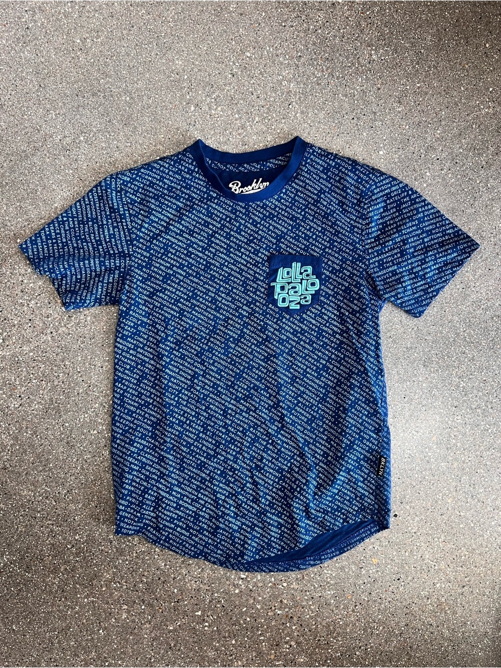 Brooklyn Cloth Blue and Teal Lollapalooza Polo
